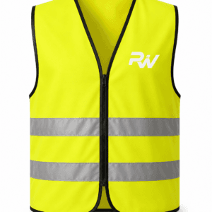 RW-102 Premium Hi-Vis Zipper Safety Vest Front View