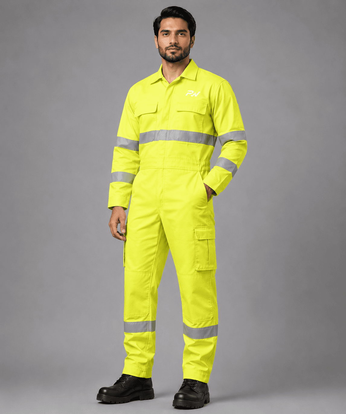 Industrial coveralls for private label workwear manufacturing
