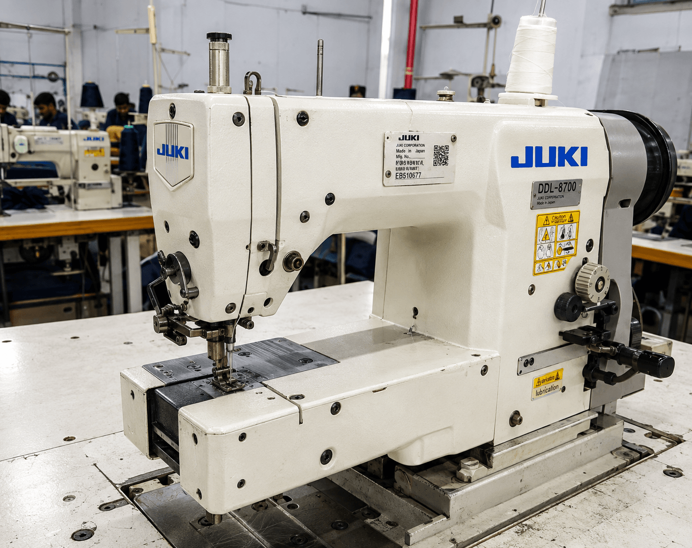 JUKI bartack machine for reinforced industrial workwear stitching