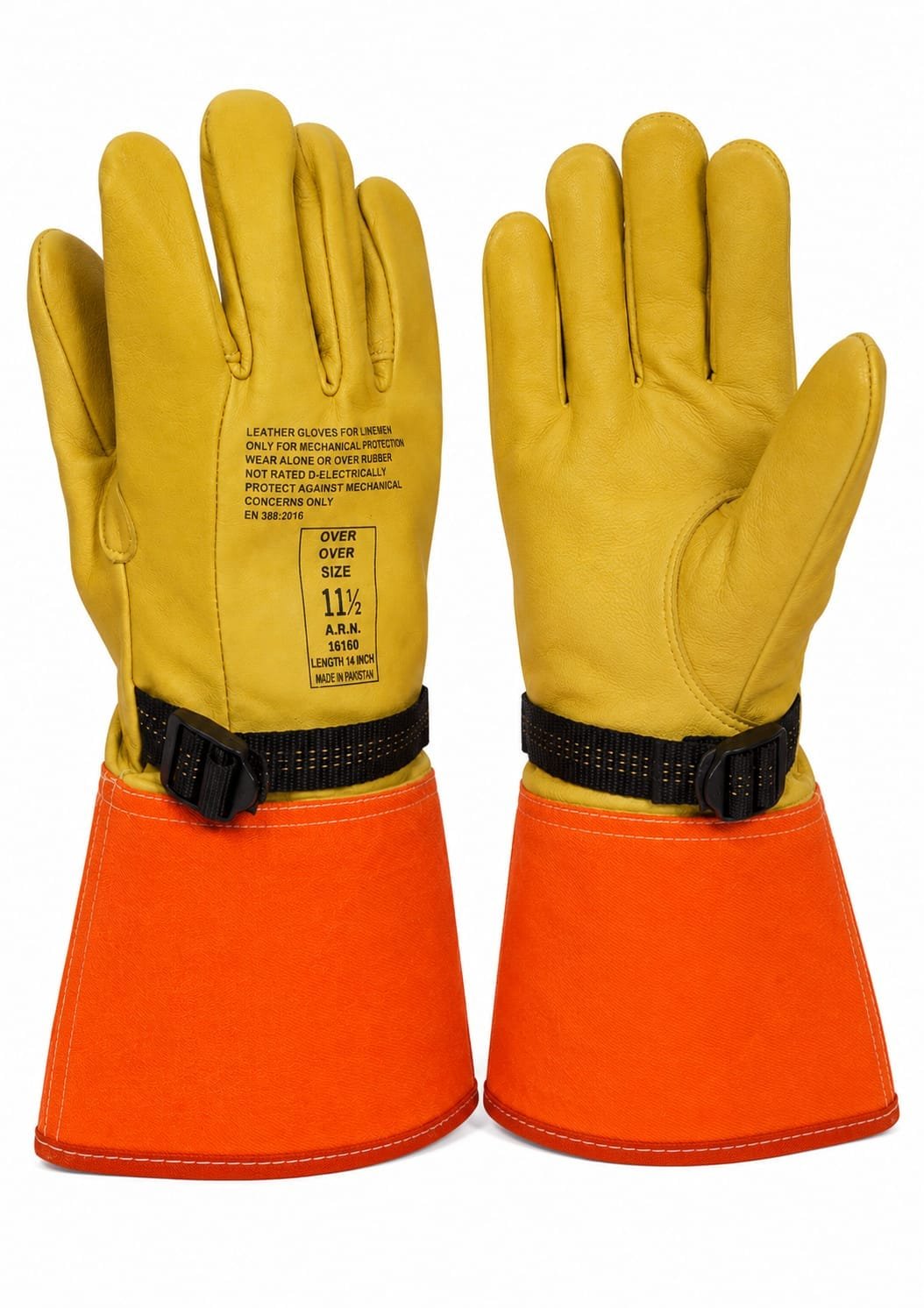 RWG-002 Electrical Leather Protector Gloves for Electrical Linemen and Utility Workers